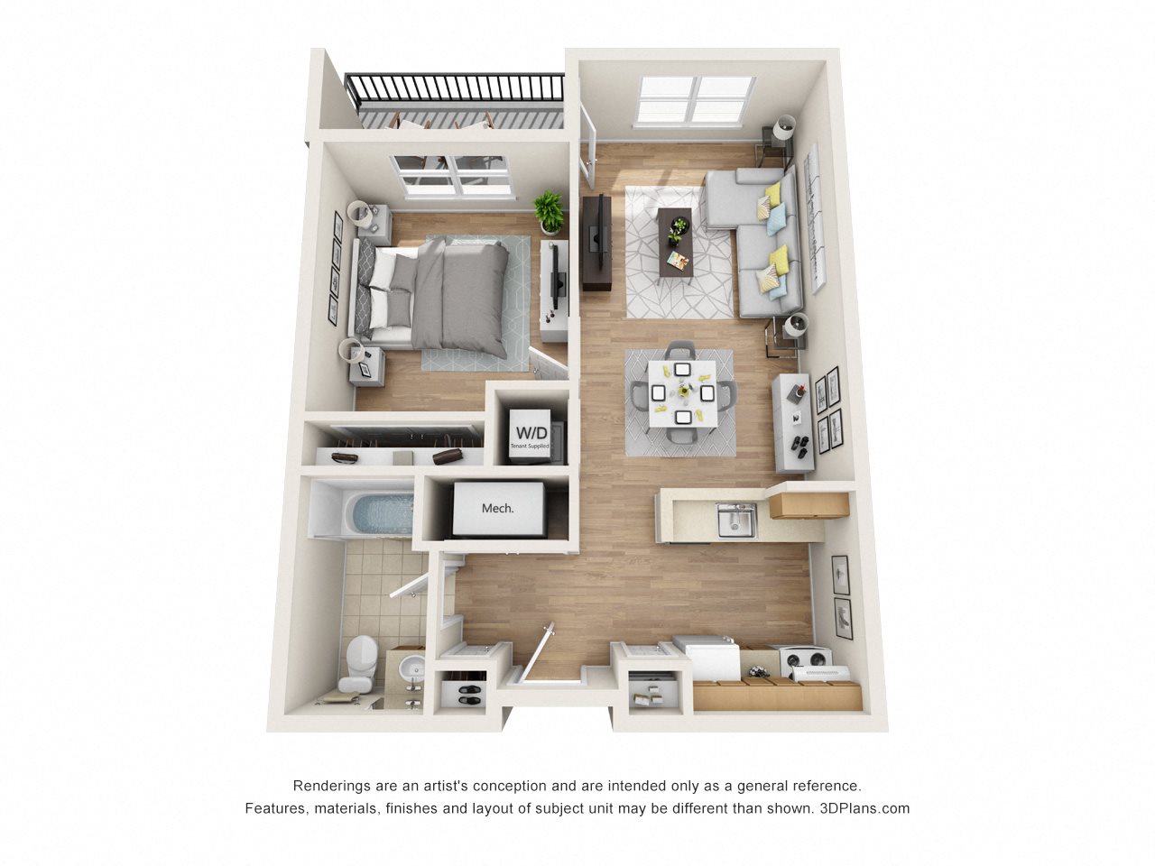 1 Bedroom 60%